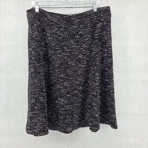 Talbots Skirt 16WP Petite Tweed A Line Skirt Black Textured Work Office New